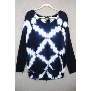 Nanette Lepore Long Sleeve Tie-Dye Tunic-Size Large-Boho-Hippie